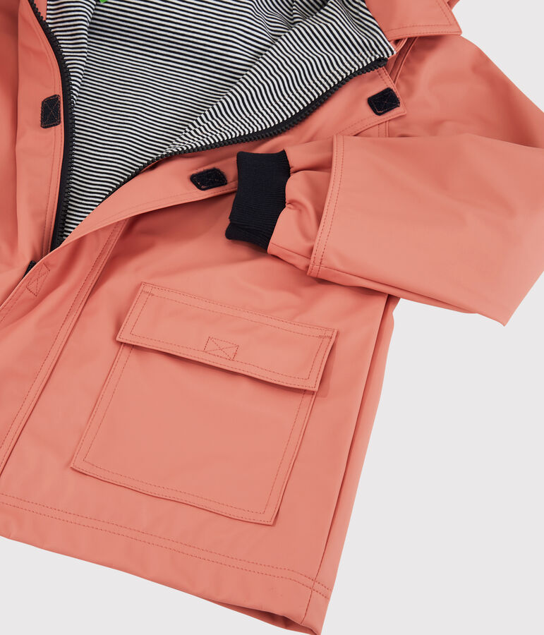 KLASSISCHE KINDER-REGENJACKE AUS RECYCELTEM MATERIAL rosa