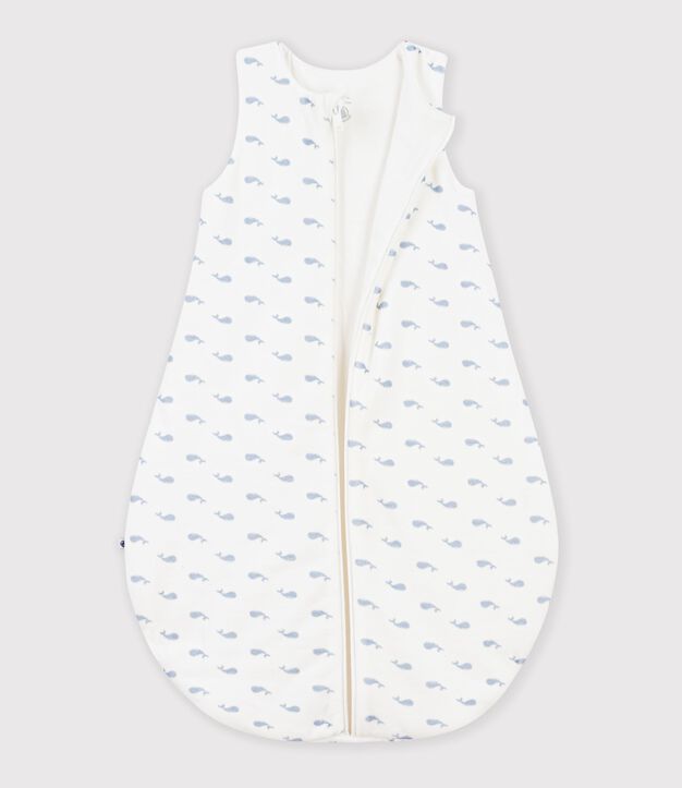 Baby-Schlafsack aus Nicki mit Walmotiv TOG-Wert 3 blau/blau