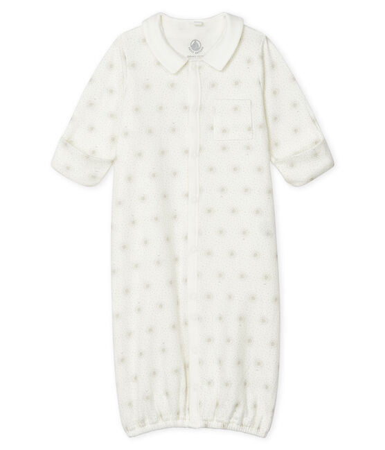 Kombi-Overall aus Doppeljersey für Babys weiss MARSHMALLOW/weiss MULTICO