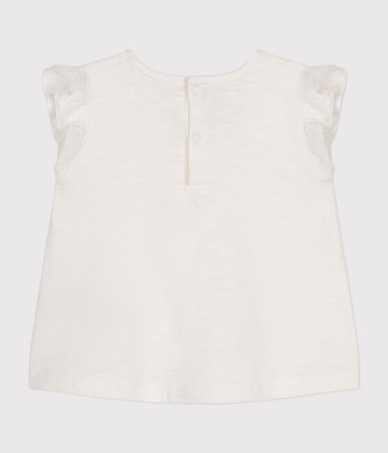 Ärmellose Babybluse aus Baumwolle weiss MARSHMALLOW