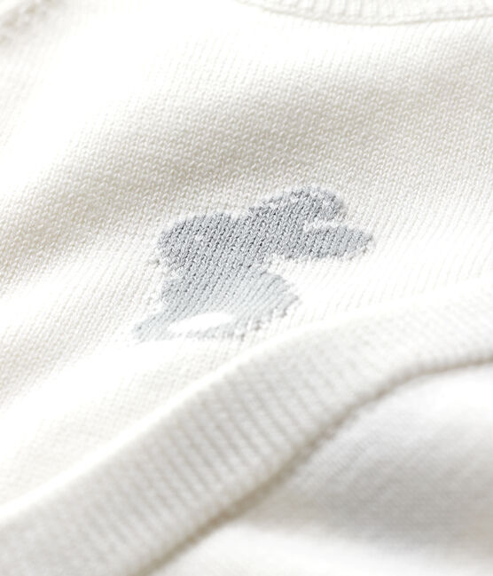 Zweiteiliges Baby-Set aus Bio-Baumwollstrick in Weiß weiss MARSHMALLOW
