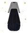 Mädchen-Langarmkleid im 2-in-1-Effekt Petit bateau x Marie-Agnès Gillot blau SMOKING/beige COQUILLE