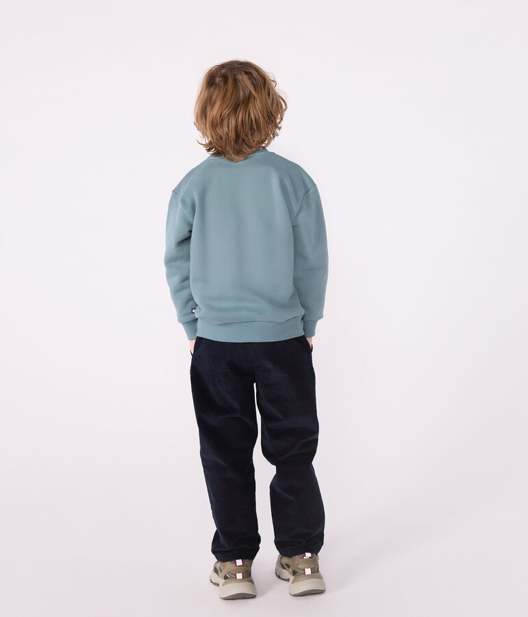 Kinder-Sweatshirt aus Baumwolle mit Motiv blau