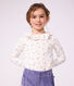 Lang&auml;rmeliges Kinder-T-Shirt aus Baumwolle mit Kragen und Blumenmuster
