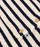 Baby-Set aus Woll- und Baumwoll-Strick mit Marinestreifen weiss AVALANCHE/blau SMOKING