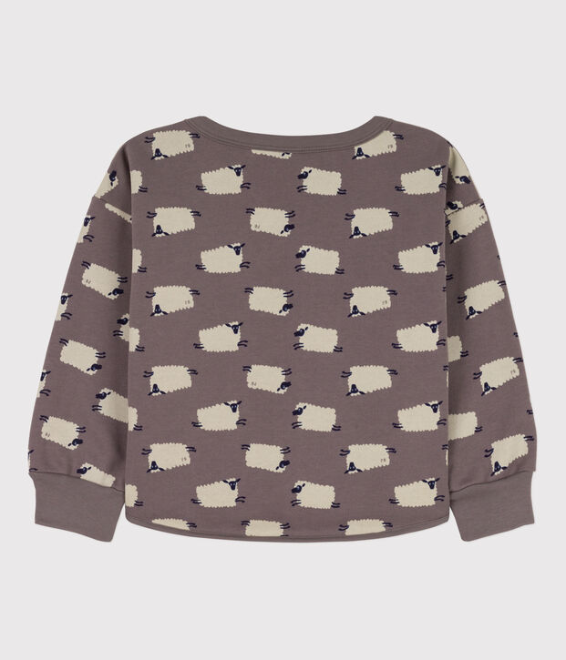 Bedrucktes Kinder-Sweatshirt aus Molton f&uuml;r M&auml;dchen / Jungen grau/vielfarbig
