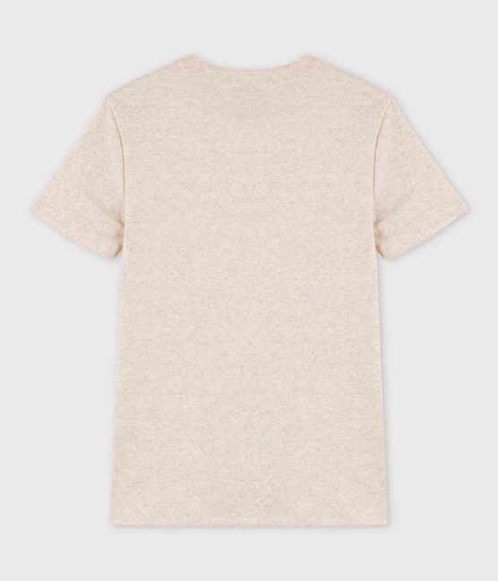 Baumwoll-T-Shirt mit Rundhalsausschnitt und Siebdruck für Damen beige MONTELIMAR CHINE