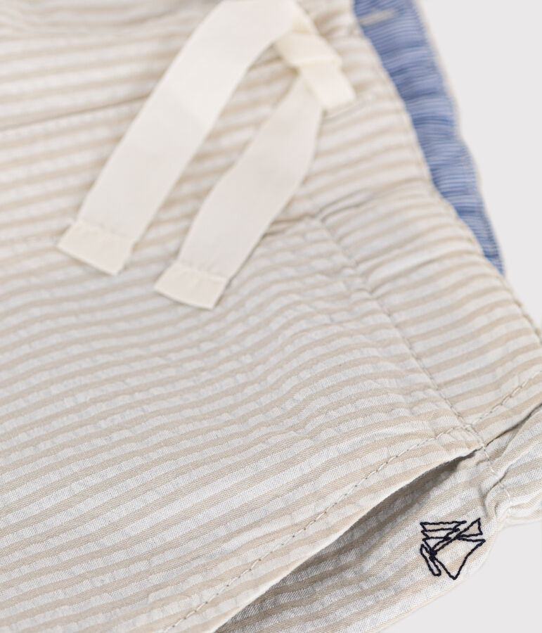 Kinder-Bermuda beige/weiss