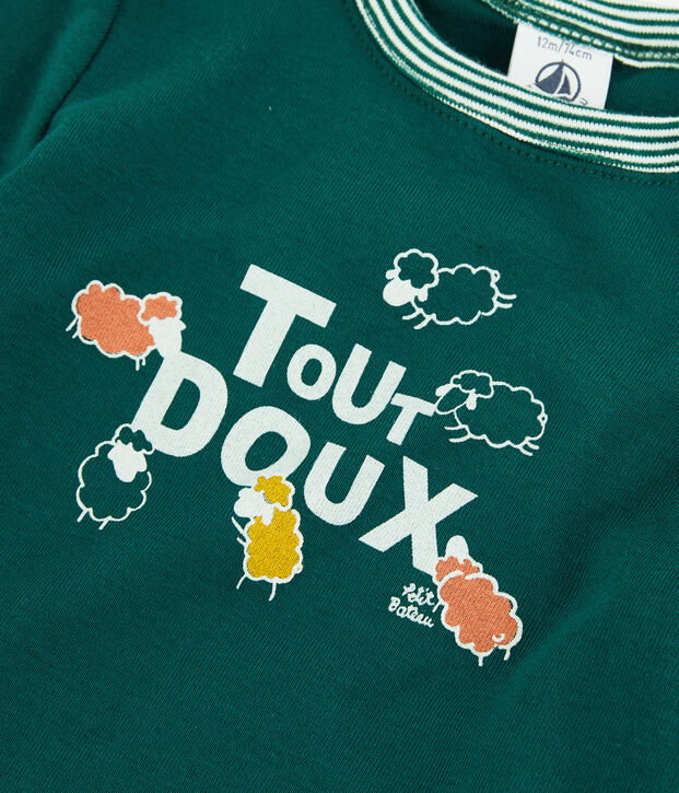 Baby-T-Shirt aus Baumwolle. gr&uuml;n