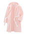 Morgenmantel aus Fleece für Kinder rosa MINOIS/weiss MARSHMALLOW