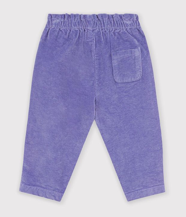 Baby-Hose aus einfarbigem Fein-Cord violett