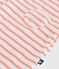 Baby-Kurzoverall aus gestreiftem Baumwoll-Frottee  orange MARSHMALLOW/ ABRICOT