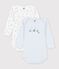 Lot de 2 bodies manches longues en coton. vielfarbig