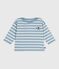 Baby-Streifenshirt aus Baumwolle blau ADRIATIC/ MILK