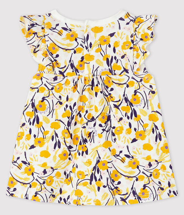 Kurz&auml;rmelige Baby-Bluse f&uuml;r M&auml;dchen weiss/vielfarbig