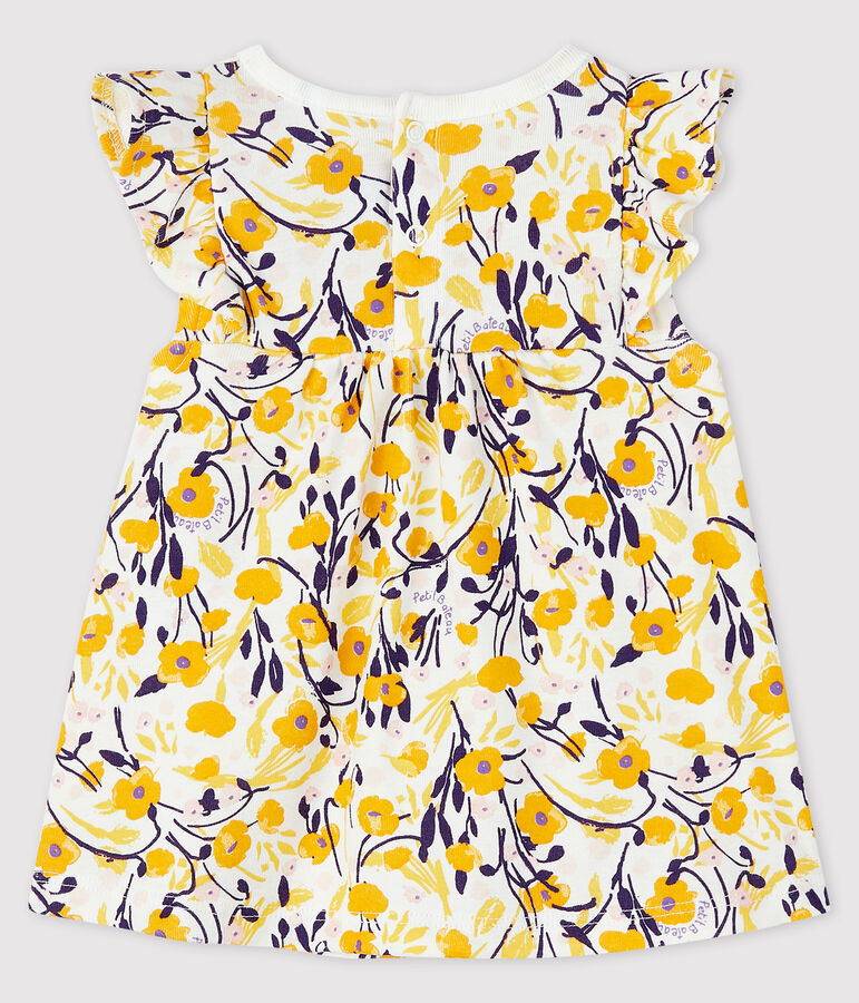 Kurz&auml;rmelige Baby-Bluse f&uuml;r M&auml;dchen weiss/vielfarbig