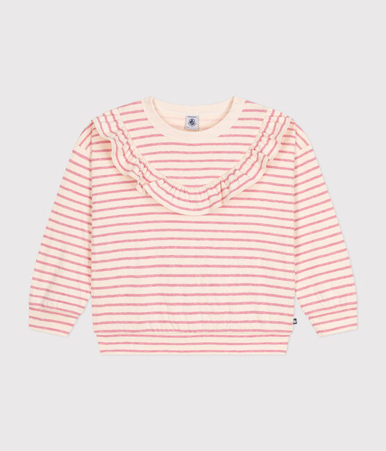 Kinder-Sweatshirt aus Doppeljersey für Mädchen rosa AVALANCHE/ ROSELINE