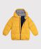 Einfarbige Kinder-Winterjacke gelb