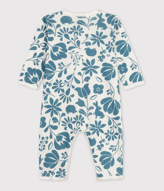 Baby-Strampler ohne Füße aus Baumwolle mit Blumenmotiv weiss MARSHMALLOW/ ROVER
