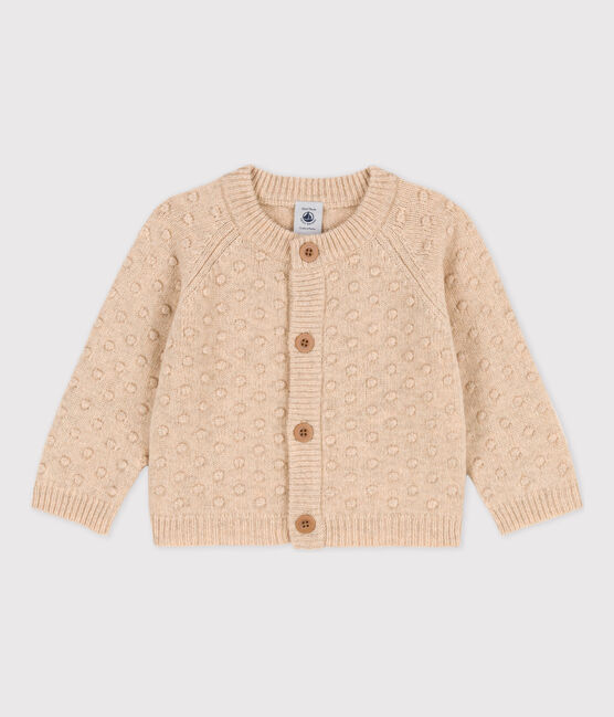 Baby-Cardigan aus Wolle naturfarben AVALANCHE