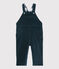 Baby-Latzhose aus Velours. blau SMOKING