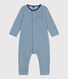 Langer gestreifter Baby-Overall aus Wolle