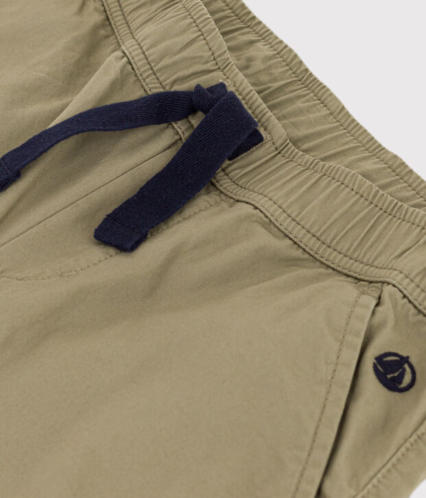 Hose aus Sergestoff in Regular-Fit-Passform f&uuml;r Jungen gr&uuml;n