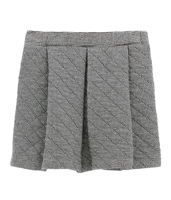 Gesteppter Mädchen Rock aus gedoppeltem Jersey grau CAPECOD/weiss MARSHMALLOW