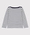 Kinder-Matrosenshirt aus Bio-Baumwolle weiss MARSHMALLOW/blau SMOKING