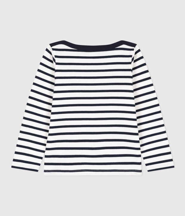 Kinder-Matrosenshirt aus Bio-Baumwolle weiss/blau