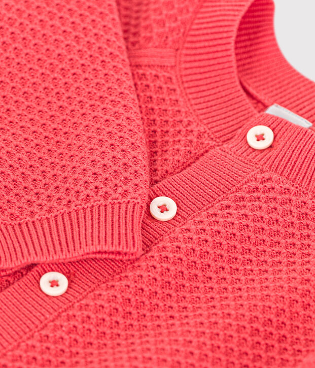 Baby-Cardigan aus Baumwollstrick orange