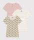 3er-Set Kurzärmelige Kinder-T-Shirts aus Baumwolle 