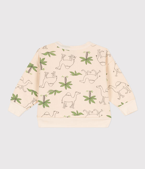Baby-Sweatshirt aus bedrucktem Molton weiss AVALANCHE/ MULTICO
