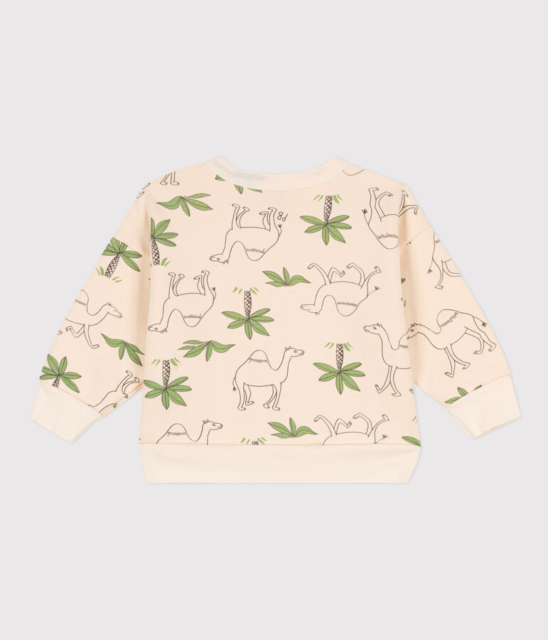 Baby-Sweatshirt aus bedrucktem Molton naturfarben/vielfarbig