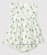 Babykleid mit Bloomers aus Bio-Baumwollgaze mit Blumenmuster