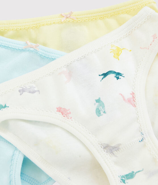 3er-Set Unterhosen mit buntem Katzenmotiv für Mädchen variante 1