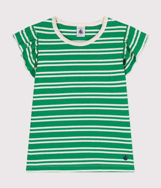 Gestreiftes T-Shirt aus Jersey Kinder/Mädchen PRADO/ AVALANCHE