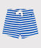 Baby-Shorts aus gestreifter Baumwolle blau PORCELANA/ MARSHMALLOW