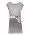 Leinenkleid für Damen weiss MARSHMALLOW/blau MEDIEVAL