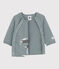 Baby-Cardigan aus Woll-/Baumwollstrick mit Bärenmotiv grau SEDUMBLUE
