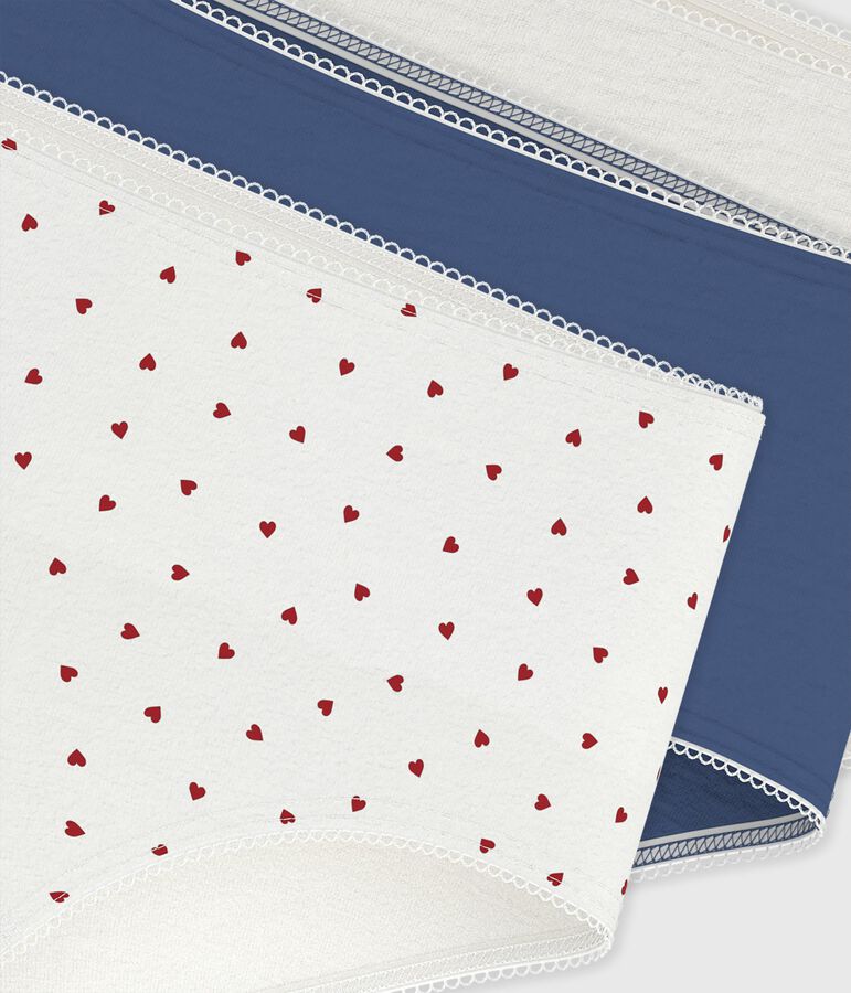 Set Kinder-Shortys aus Baumwolle und Elastan mit Herzmotiv vielfarbig