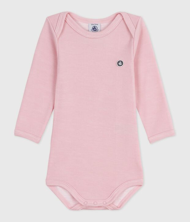 Lang&auml;rmeliger Baby-Body aus Wolle und Baumwolle JOLI