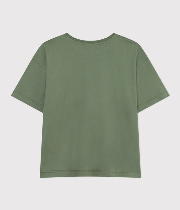 Damen-T-Shirt Le Boxy aus Baumwolle gr&uuml;n