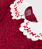 Langärmeliges Kinder-Kleid aus gemustertem Flanell rot AMARANTE/ TERKUIT