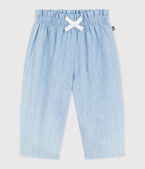 Baby-Hose aus Chambray blau BLEU CLAIR