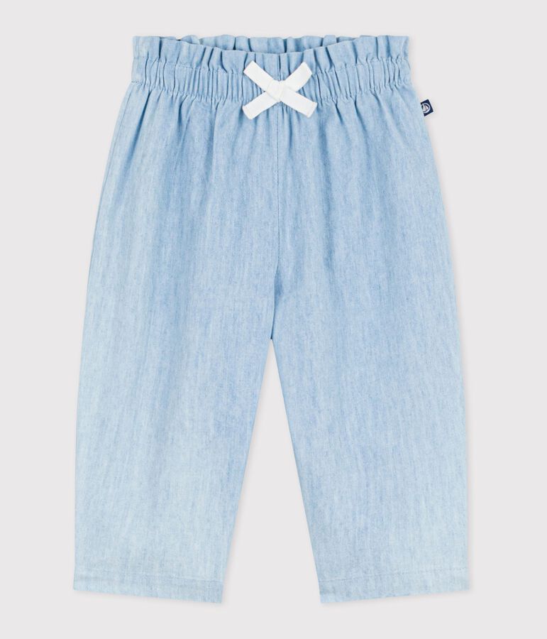 Baby-Hose aus Chambray blau