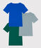 Kurzärmelige T-Shirts aus Baumwolle im 3er-Set für kleine Jungen. variante 1