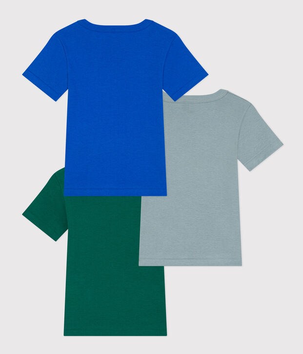 Kurz&auml;rmelige T-Shirts aus Baumwolle im 3er-Set f&uuml;r kleine Jungen. vielfarbig