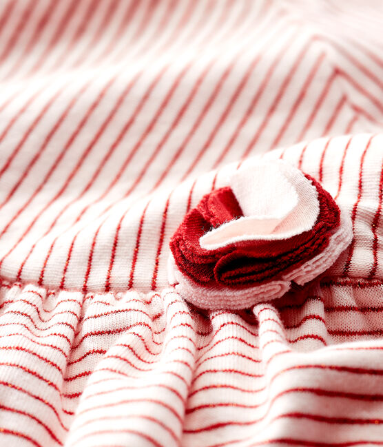 Kurzärmeliges Baby-Kleid für Mädchen rosa FLEUR/rosa COPPER