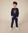 Langärmeliges Kinder-T-Shirt aus feinem Jersey für Jungen blau SMOKING